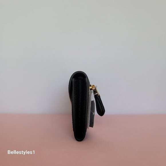 COACH Wyn Envelope Crossgrain Leather Wallet- Black color - Picture 11 of 16